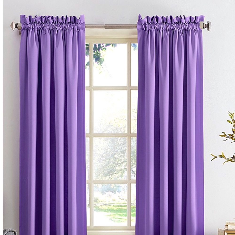 2 Purple curtains